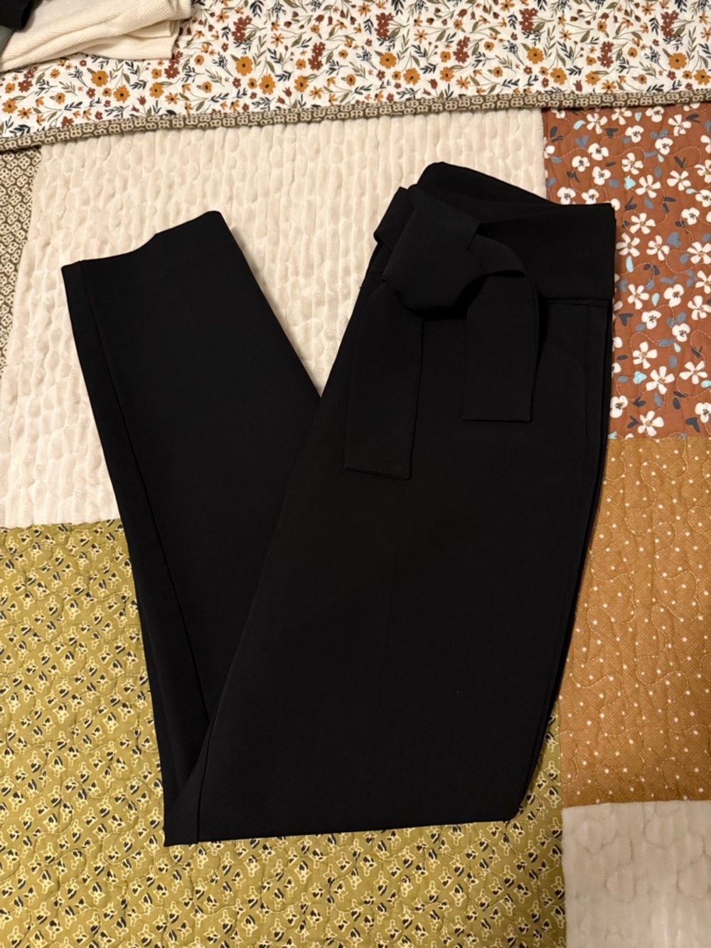 Dynamite Black Formal Tie-Waist Skinny Pants